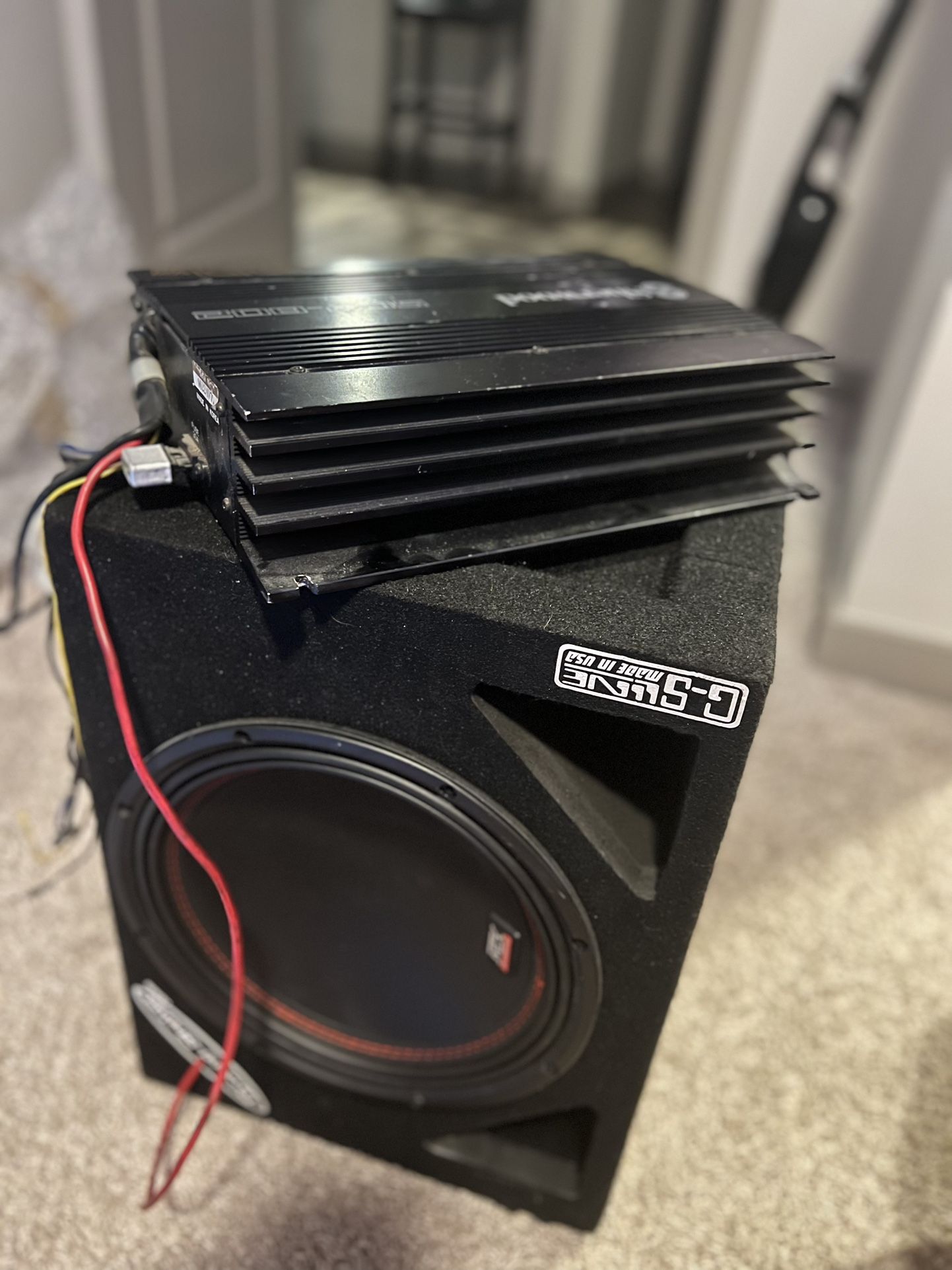 Subwoofer MTX Audio G-Sline And Amplifier Sherwood SCP-802