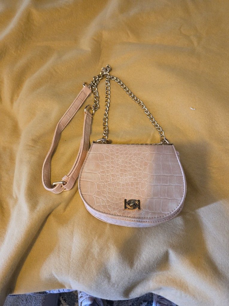 New With Tags Bebe Mini Sadle Bag Croc Embosed