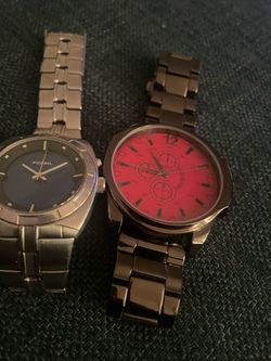 FMD Mens stainless steel watch &  Fossil Big Tic Watc