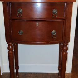 1997 Bombay Cherry Nightstand or side/end table with 2 drawers