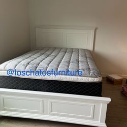 New Bed Frame With Mattress Queen Size 