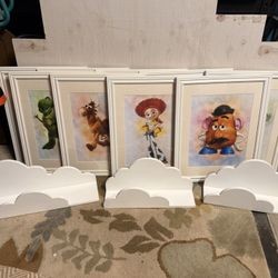 Toy Story Room Decor - Art & Cloud Shelves
