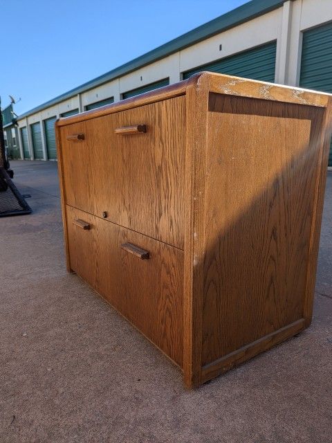 Wood 2 Drawer Lateral File Cabinet