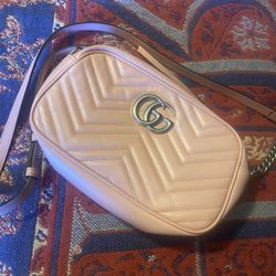 Gucci GG Marmont Chain Shoulder Bag Wild Rose