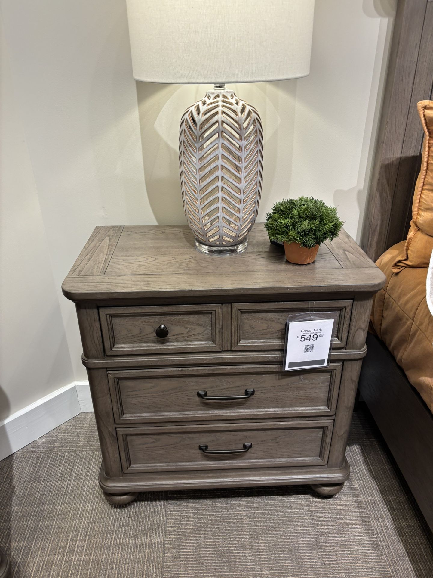Elegant Bed Set With Night Stand