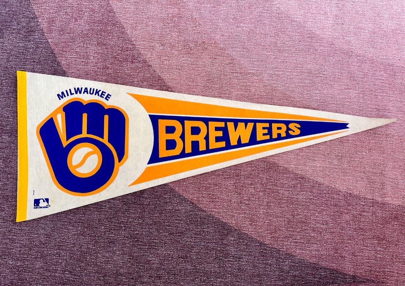 Vintage Pennant - 90’s Milwaukee Brewers MLB Pennant