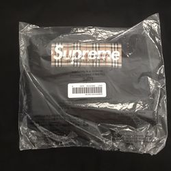 Supreme Burberry Box Logo Tshirt Black Size Med