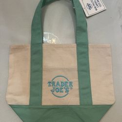 Trader Joes Mini Pastel Canvas Tote Bag
