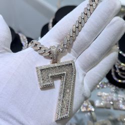 VVS CUSTOM 3” PENDANT & 10mm CUBAN CHAIN DEAL - Passes Diamond Tester, Top Quality