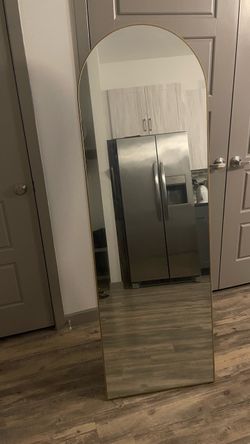 Full Length Arch Mirror Gold Frame