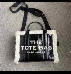 Marc Jacob's Black and White Faux Fur Tote Bag
