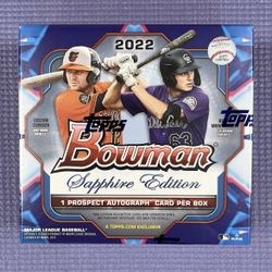 2022 Bowman Baseball Sapphire Hobby Box 1 Auto - James Wood/De La Cruz/M. Mayer?