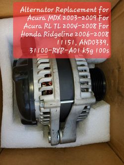 Alternator Replacement for Acura MDX 2003-2009 For Acura RL TL 2004-20 [ko5516]