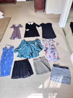 9 Pieces// 6 Dresses And 3 Skirts Size Xsmall