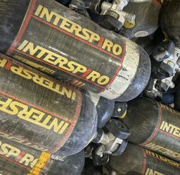 Interspiro Firefighter Carbon Fiber SCBA Tank, Training Prop 4500 PSI, Fire Department Trade