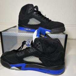 Air Jordan 5 Retro – Black / Game Royal – Size 8.5 – Authentic 🔥