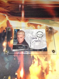 2000 INKWORKS ANGEL JAMES MARSTERS SPIKE AUTHENTIC AUTOGRAPH...VG CONDITION...ADULT OWNED AND KEPT IN A SMOKE FREE HOME...$100...