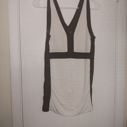 Summer Top Elegant Cream And Black Size Medium 