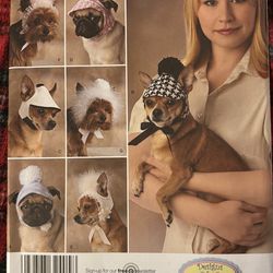 Vintage Simplicity 2740 Small Dog Hats Rare Find  UNCUT