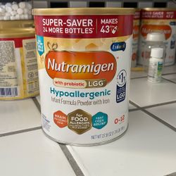 27.8 Oz Unopened Nutramigen Powder Formula with probiotic LGG x4 Cans