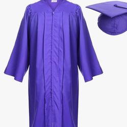 Newrara Graduation Gown & Cap- Purple Size 42