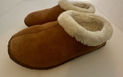 Columbia Women's Fleece Lined Suede Slippers Brown Size 8