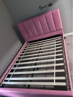Queen size pink bed frame
