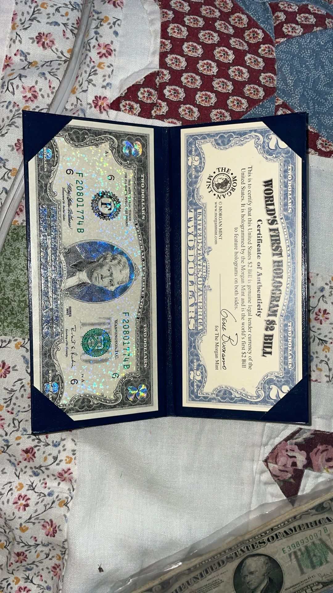 Hologram UNC 1995 Hologram $2 Bill