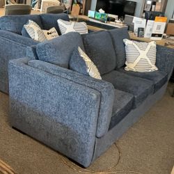  Hartmoor Blue Ashley Sofa And Love Set 