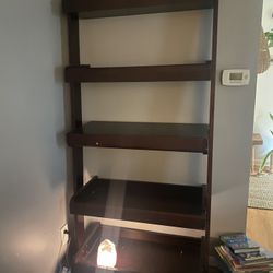 Two Leaning Ladder Book Shelves 
