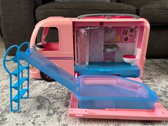 Mattel Barbie Pink Dream Camper Motorhome Van RV Expanding/Foldout