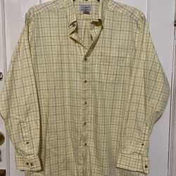 L.L.Bean Buttons Down Wrinkle Free Long Sleeve Men’s Shirt Size L