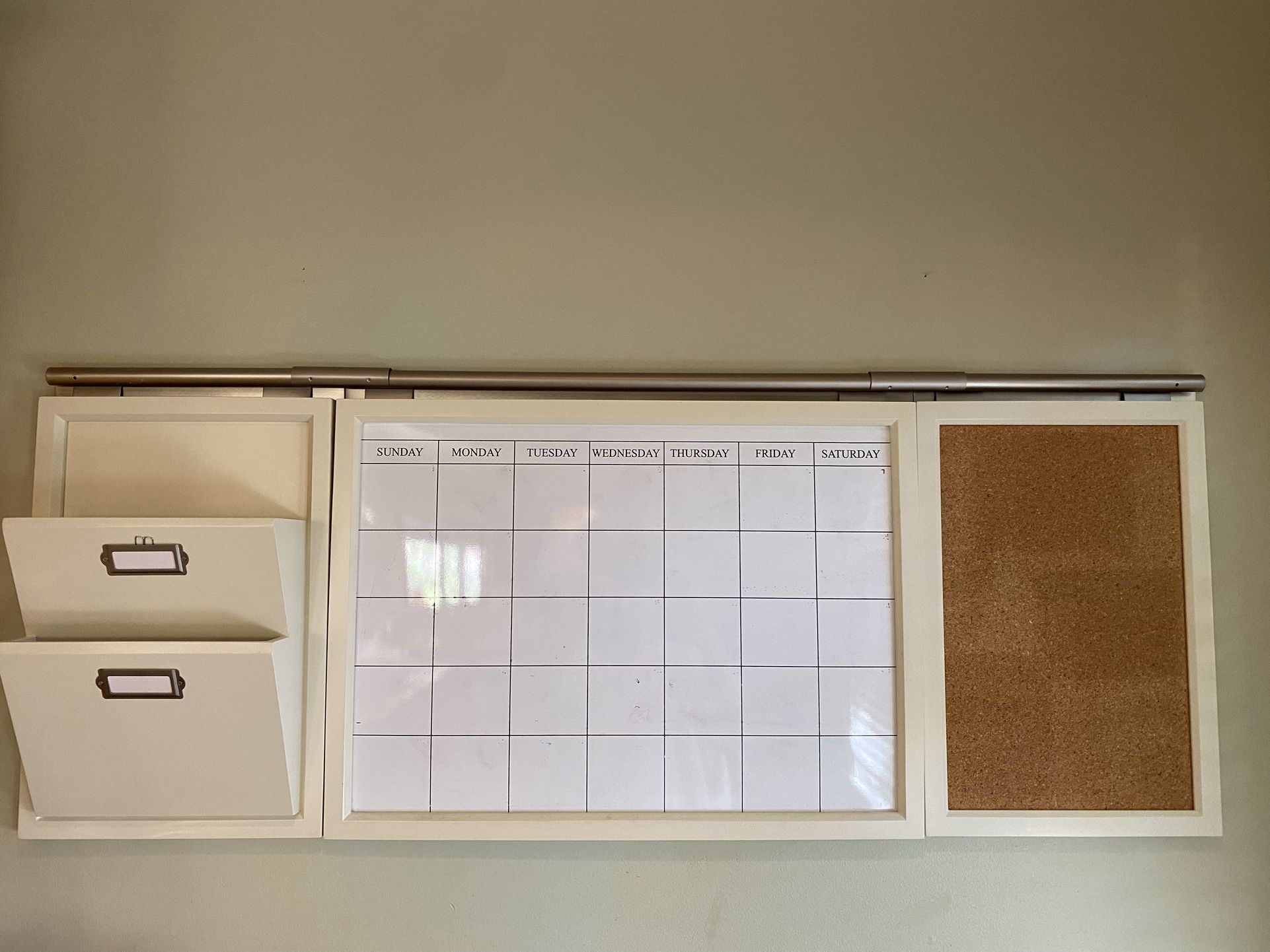 Crate And Barrel Calendar and Cork Board