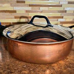 Italian Copper Stock Pot New 