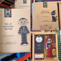Members Mark 5FT Tall Pre-Lit Halloween Decorations All Brand New in Box