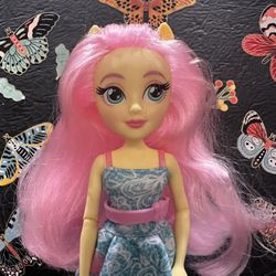 MY LITTLE PONY EQUESTRIAN FLUTTERSHY 11 INCH DOLL WITH LONG PINK HAIR