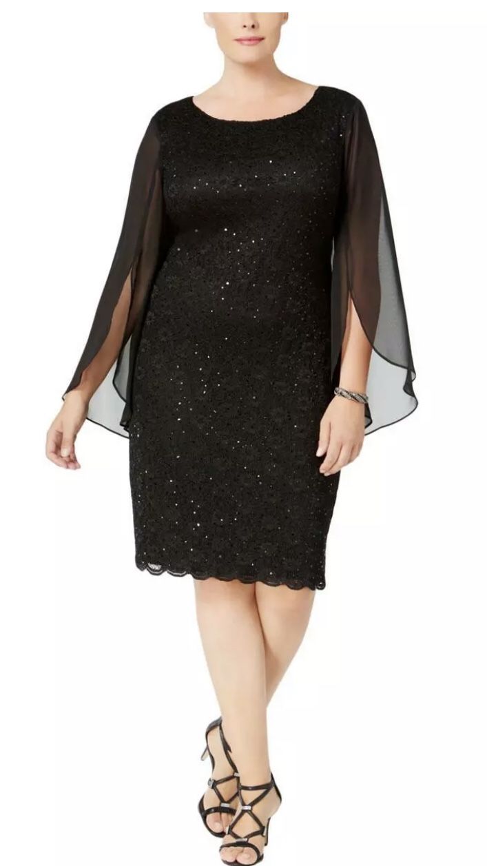 Formal Dress Plus Size 14W Short Black Tie NEW Formal Dress Plus Size 14W Short Black Tie NEW