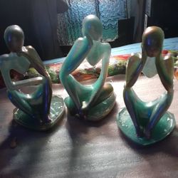 3pc Resin Thinker Statues