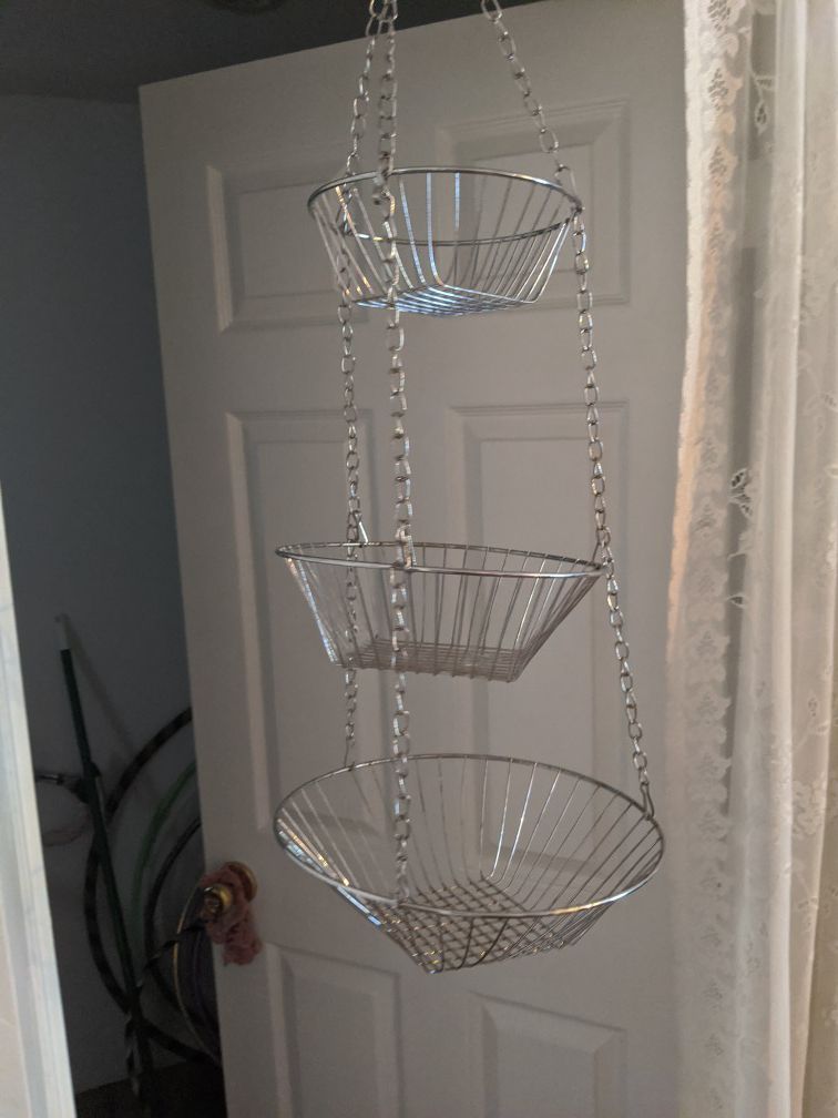 wire fruit basket with hook