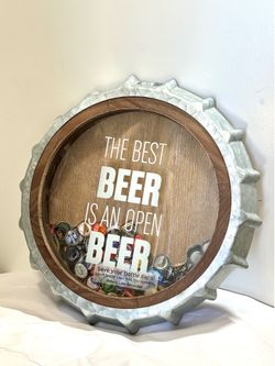 Bottle Cap Catcher Beer Cap Holder Wall Mount Man Cave Decor