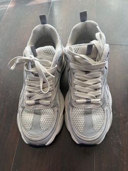 Reebok White and Gray Running Sneakers