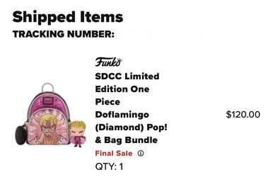 SDCC 2026 Loungefly Bag & Funko POP One Piece Doflamingo Diamond LE1000