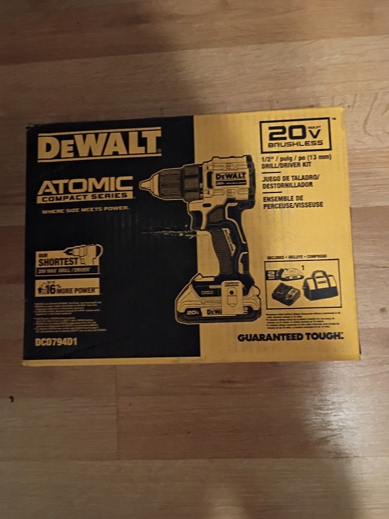 DEWALT ATOMIC 20V MAX Drill/Driver Kit - NEW in Box! ⚡