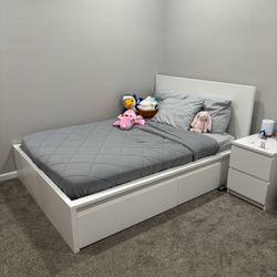 IKEA bedroom set with full-size mattress included