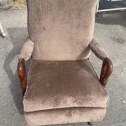 Antique Rocking Chair. Reupholstered 