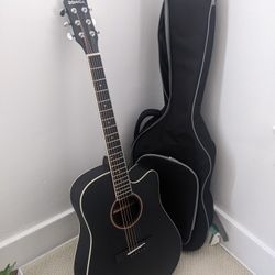 Donner Guitar Acoustic Full Size 41 Inch With Bundle Spruce Top