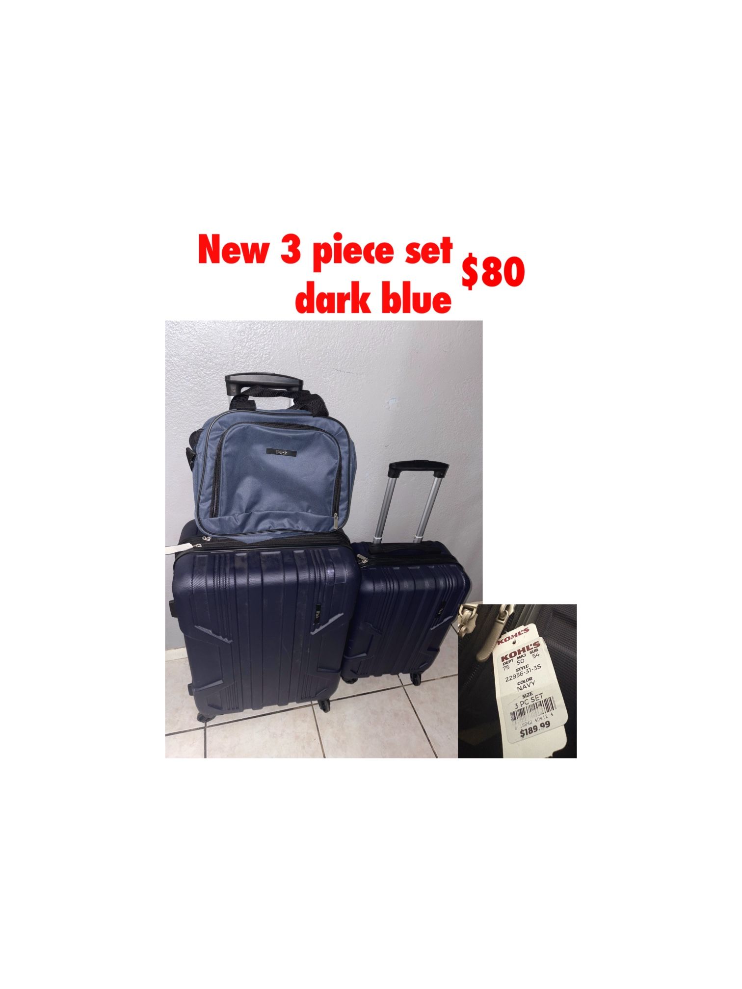 New iPack Impact Piece Hardside Spinner Luggage Set $80 firm