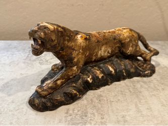 Vintage c1960s Solid Resin Jaguar Sculpture