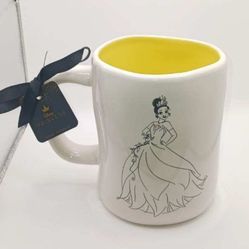Princess and the Frog /Princess Mug by Rae Dunn Artisan Collection, white/ yellow inside