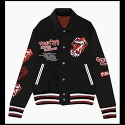 Rolling Stones Limited Hackney Diamonds Varsity Tour Jacket XL